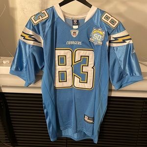 Chargers on field jersey size 52